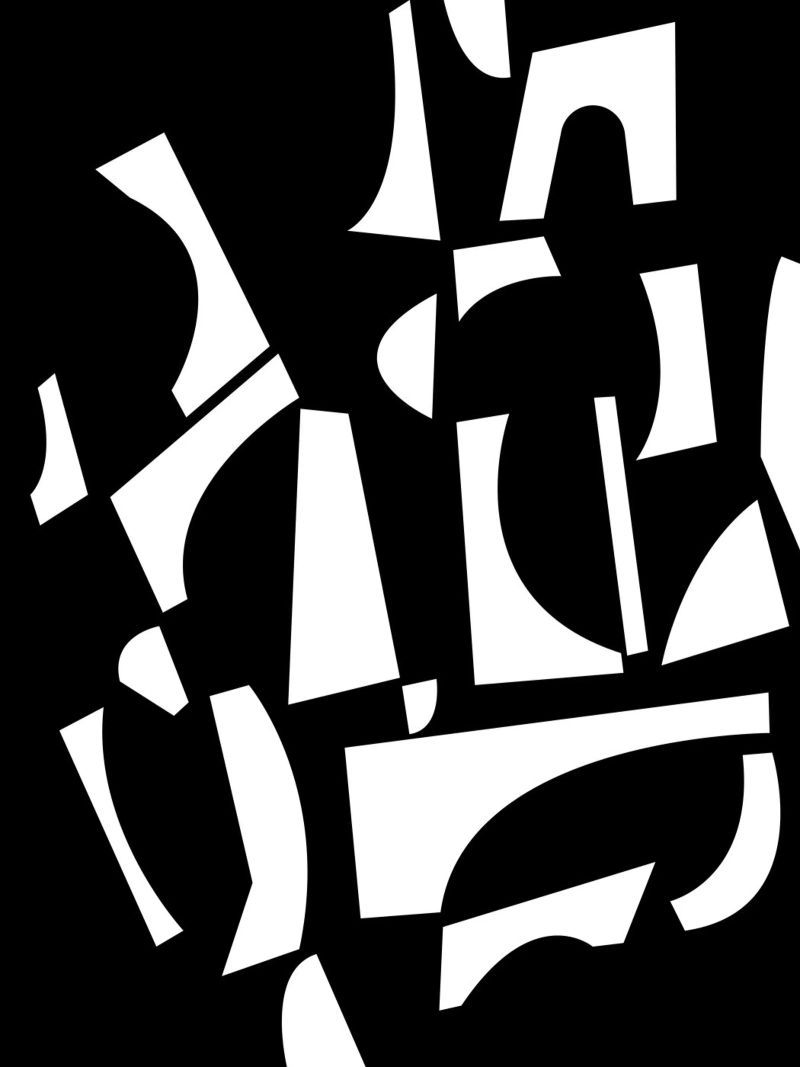 La joie des formes Mono poster de Kim Hubball Studio