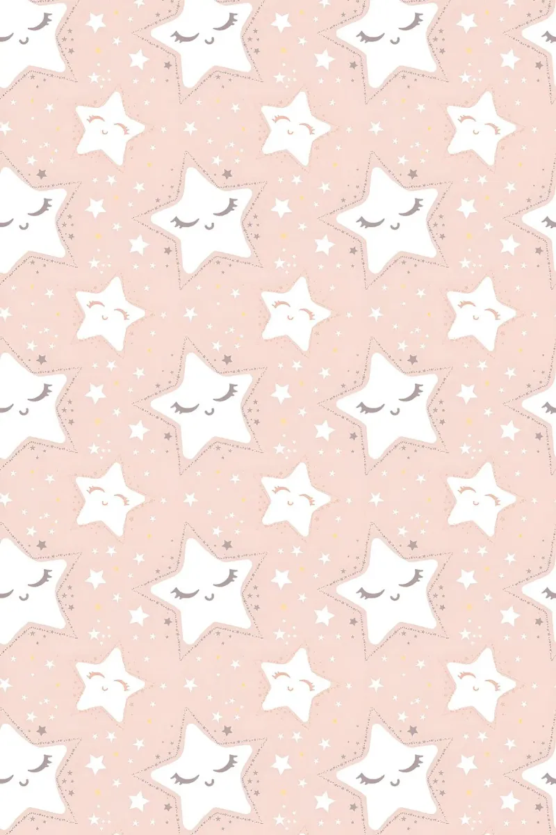 Stelle Kawaii poster con telaio in legno da Kiroiharu