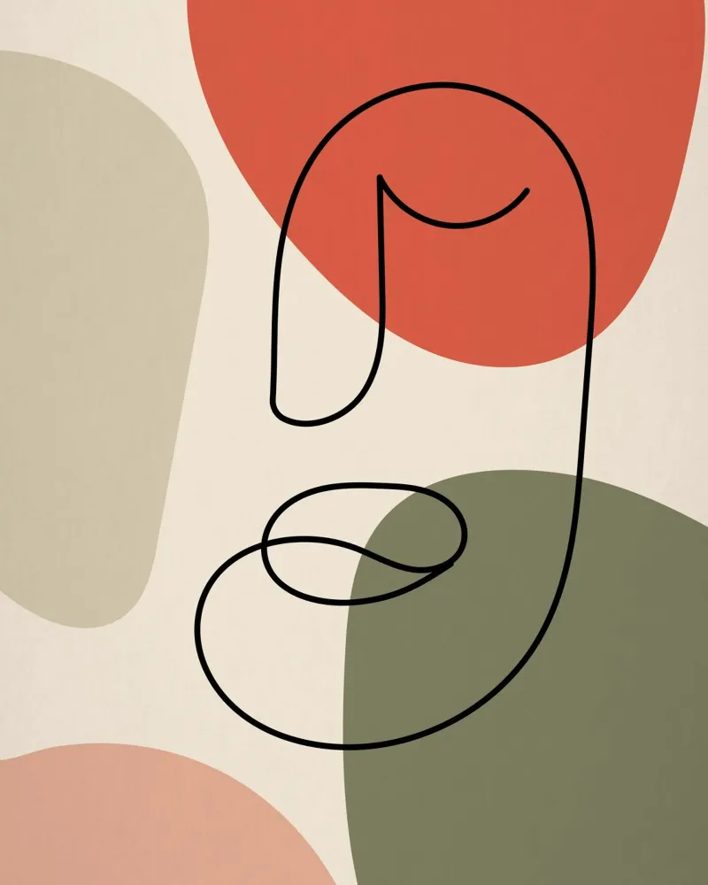 Line art in earthy tones pellicola backlit da LisaArtes