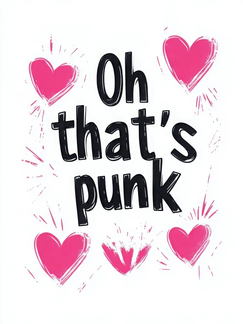 That's punk poster con telaio in alluminio da Art Typo Essentiel