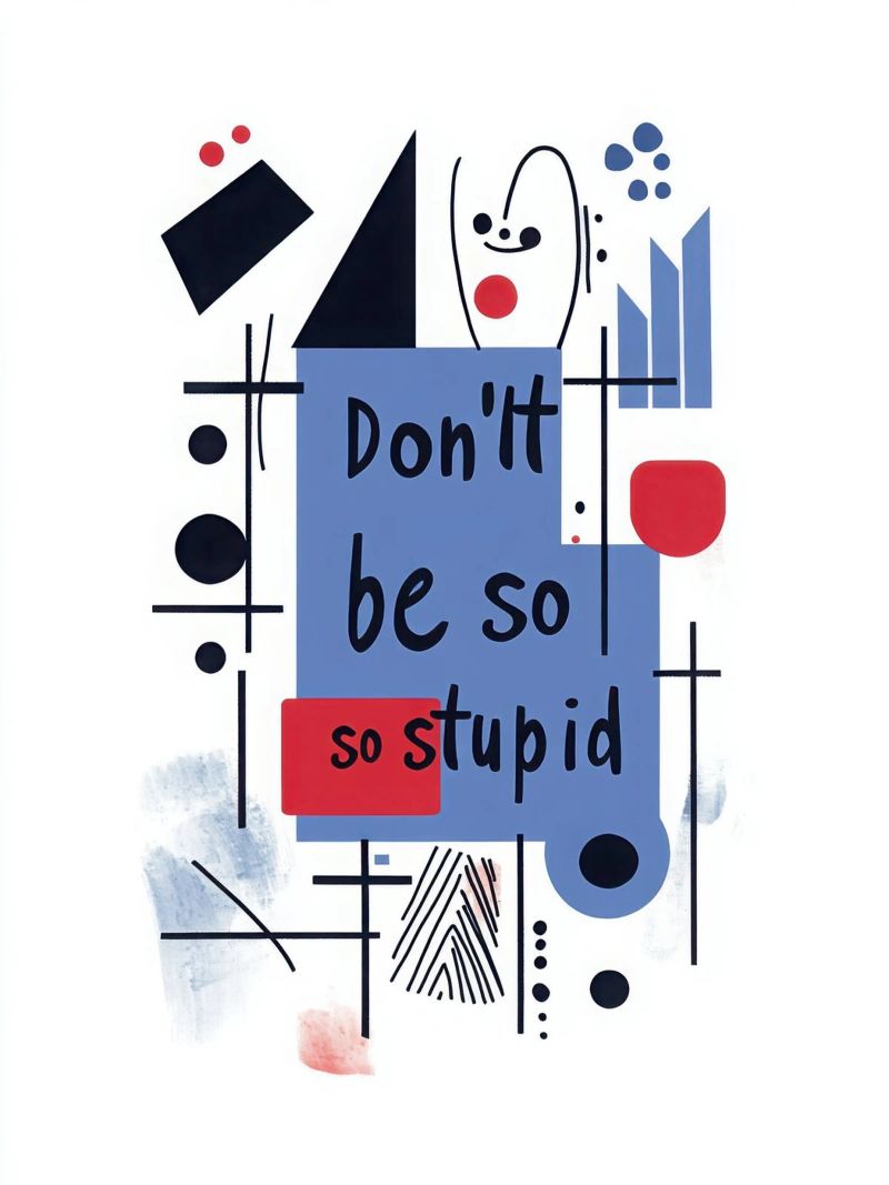 So stupid poster van Art Typo Essentiel