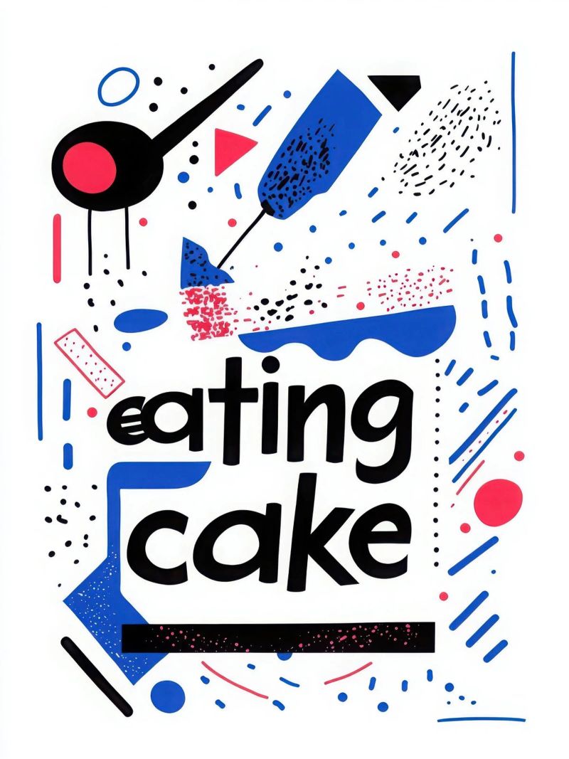 Eating Cake - 2 Poster von Art Typo Essentiel