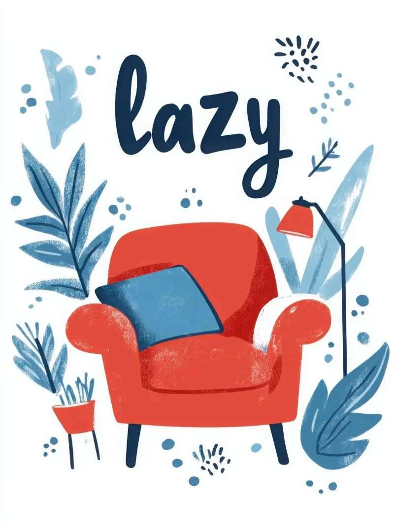 Lazy lienzo de Art Typo Essentiel