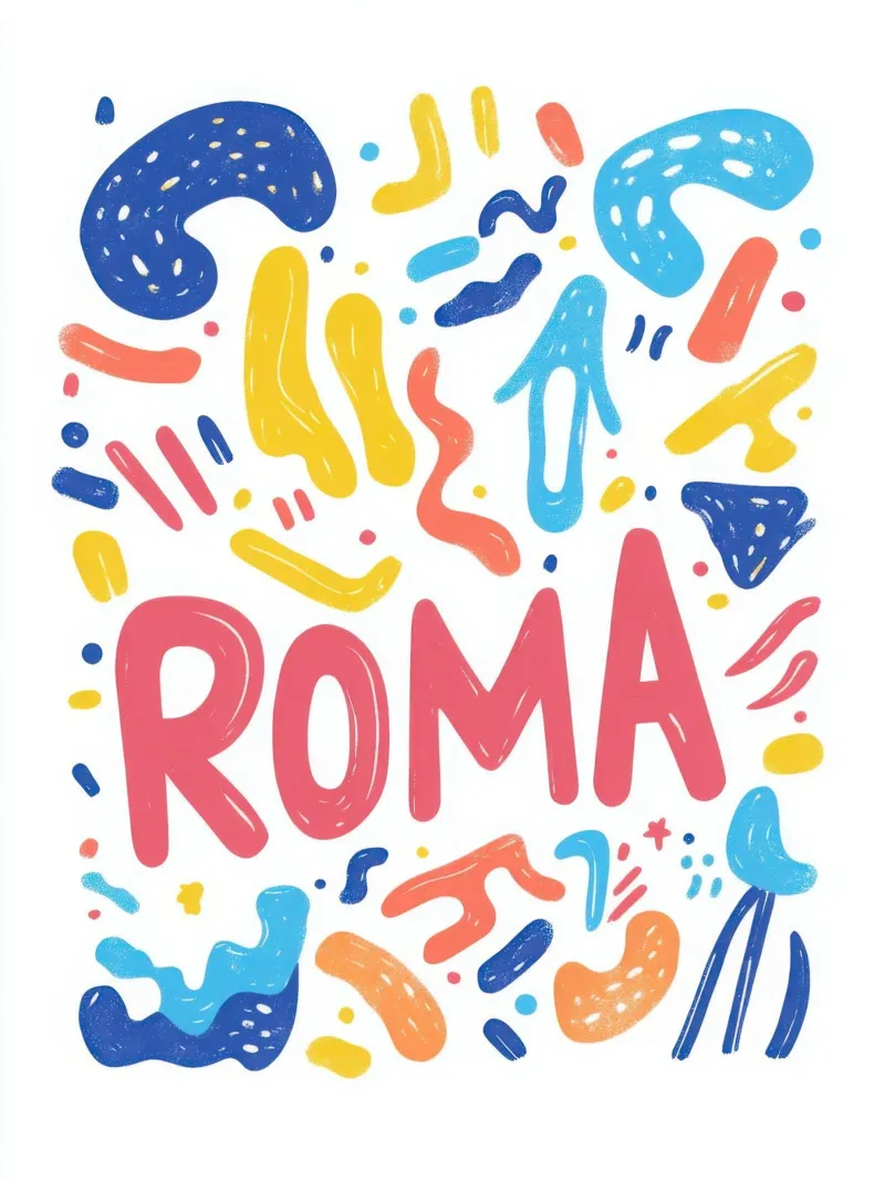Roma - 4 forex plate by Art Typo Essentiel