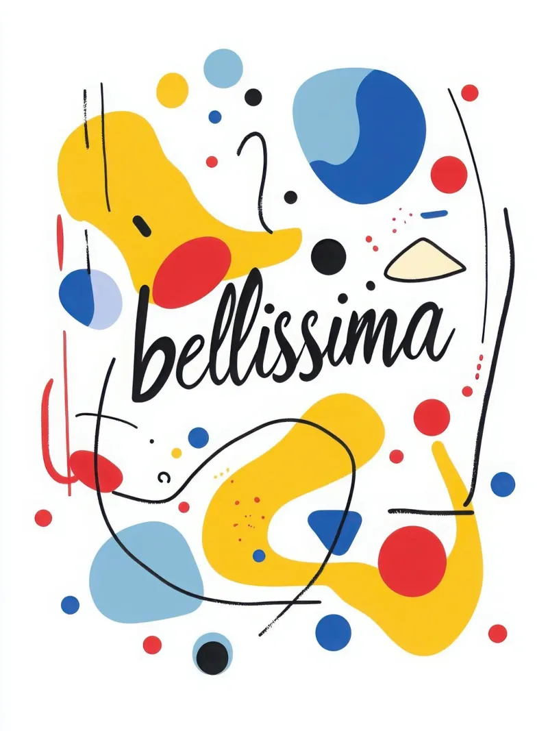 Bellissima poster with aluminum frame by Art Typo Essentiel