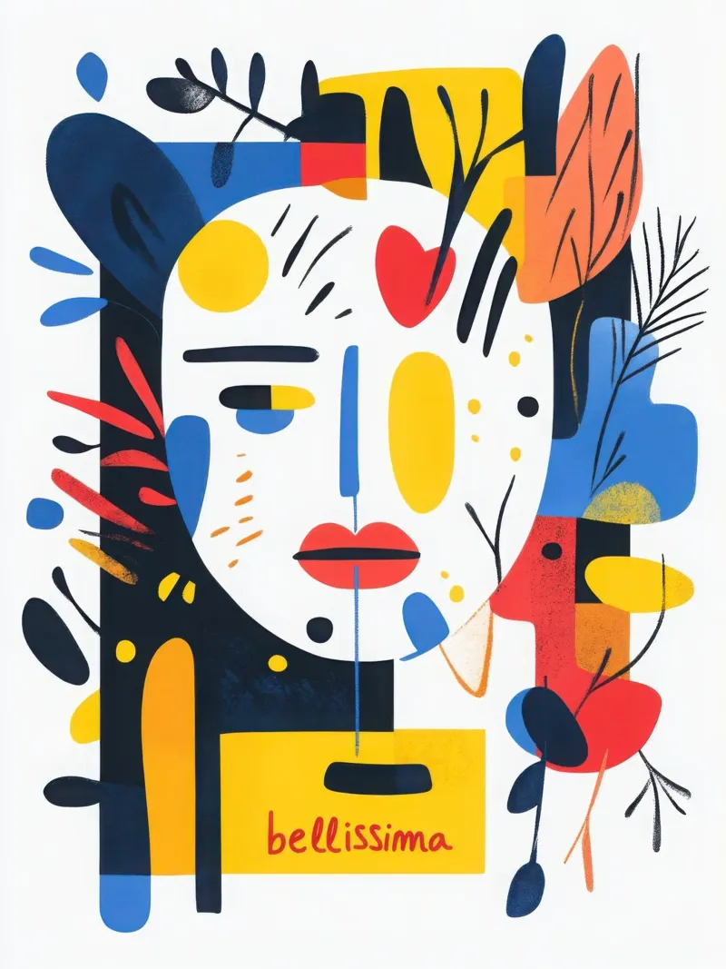 Bellissima - 2 poster with wooden frame by Art Typo Essentiel