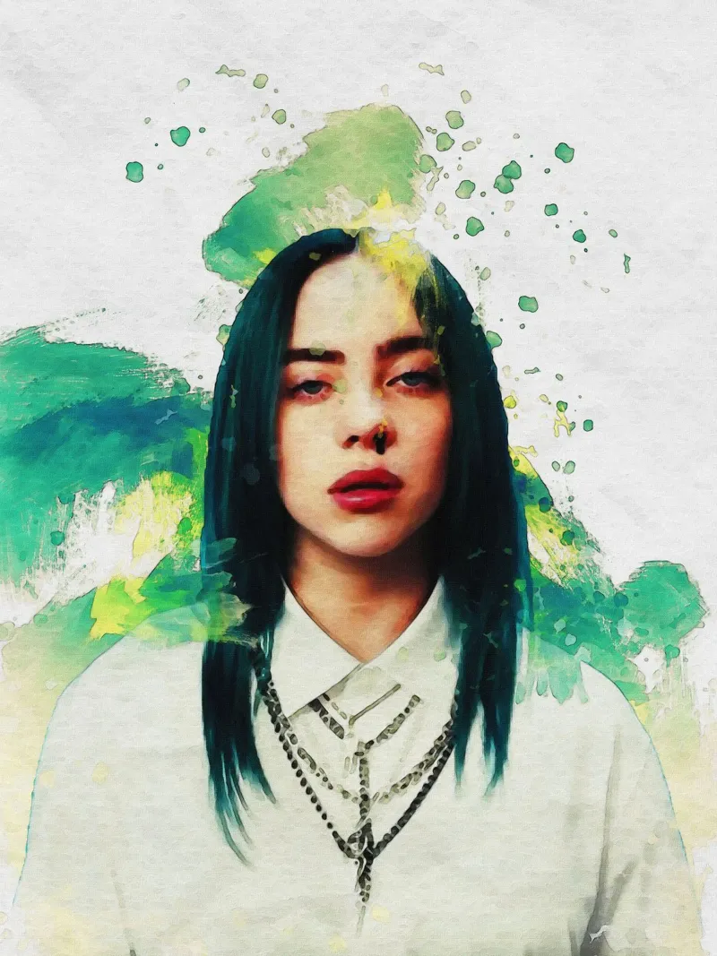 Sbaffo di ritratto Billie Eilish pellicola backlit da Gunawan Rb