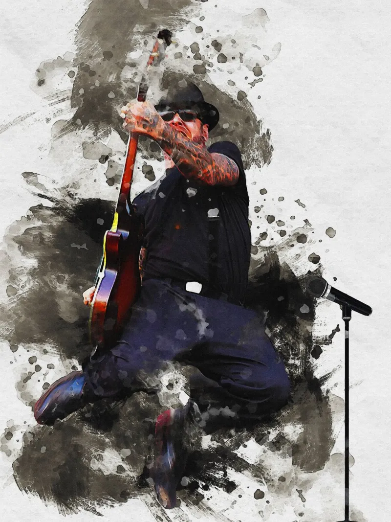 Sbaffo di salto di Mike Ness pellicola backlit da Gunawan Rb