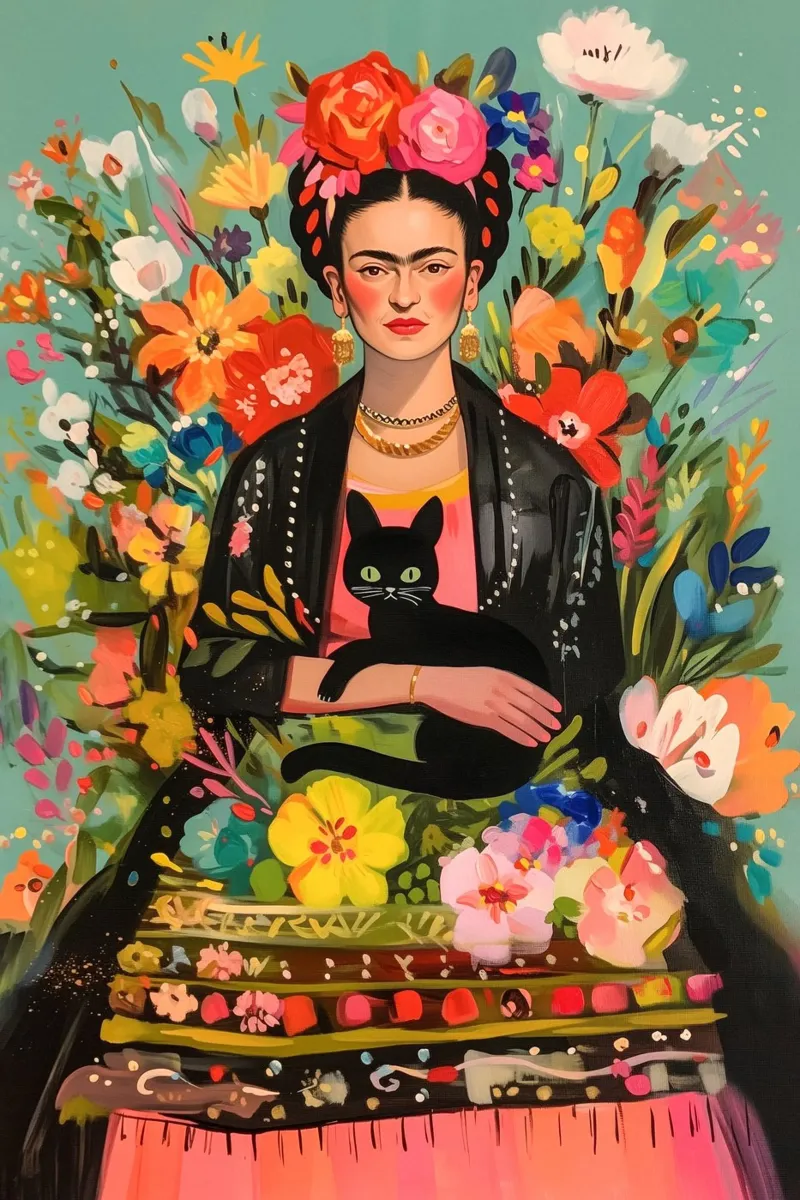 L'amore dei fiori colorati di Frida pellicola backlit da Carinaprint