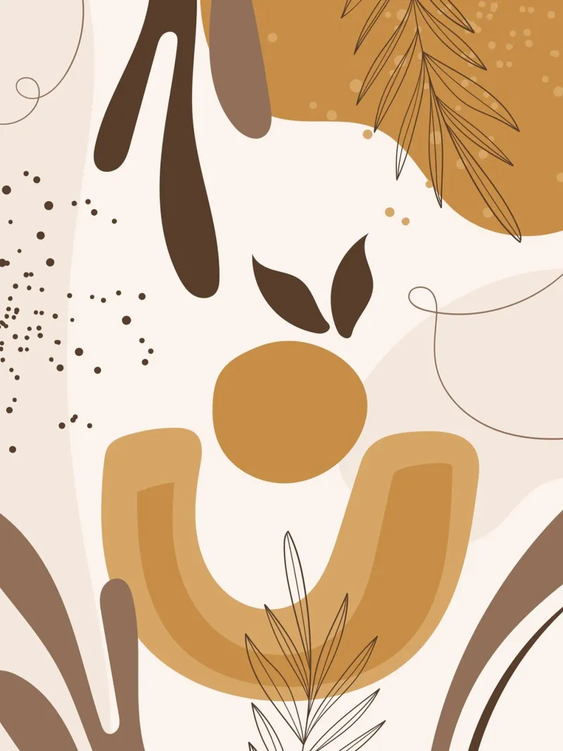 Boho elegantie - natuur & aardetinten canvas van Whole©