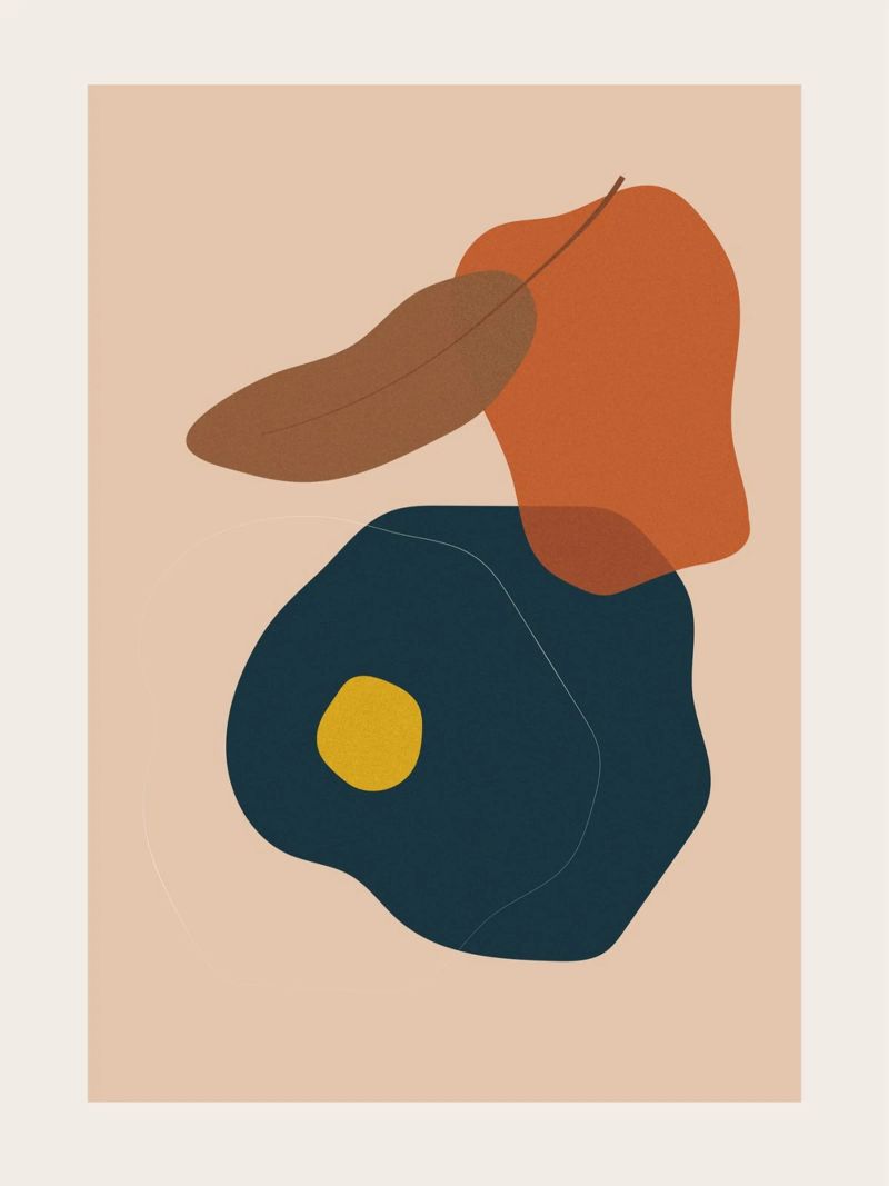 Art abstrait boho - tons terre & moderne poster de Whole©