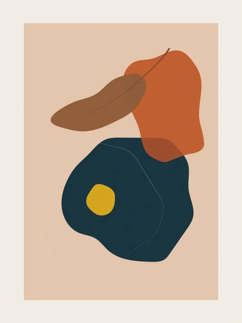Arte astratta boho - toni della terra e modernità carta hahnemühle da Whole©