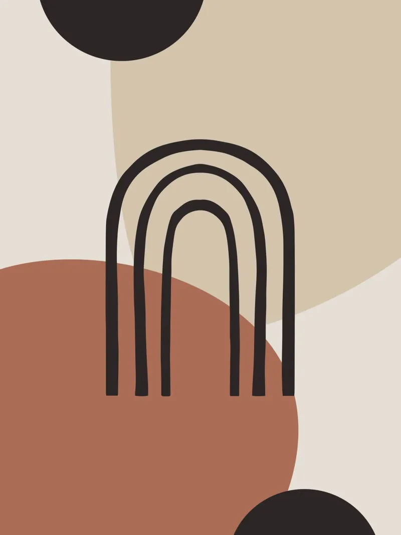 Arco Boho - Minimal e tonalità della terra carta hahnemühle da Whole©