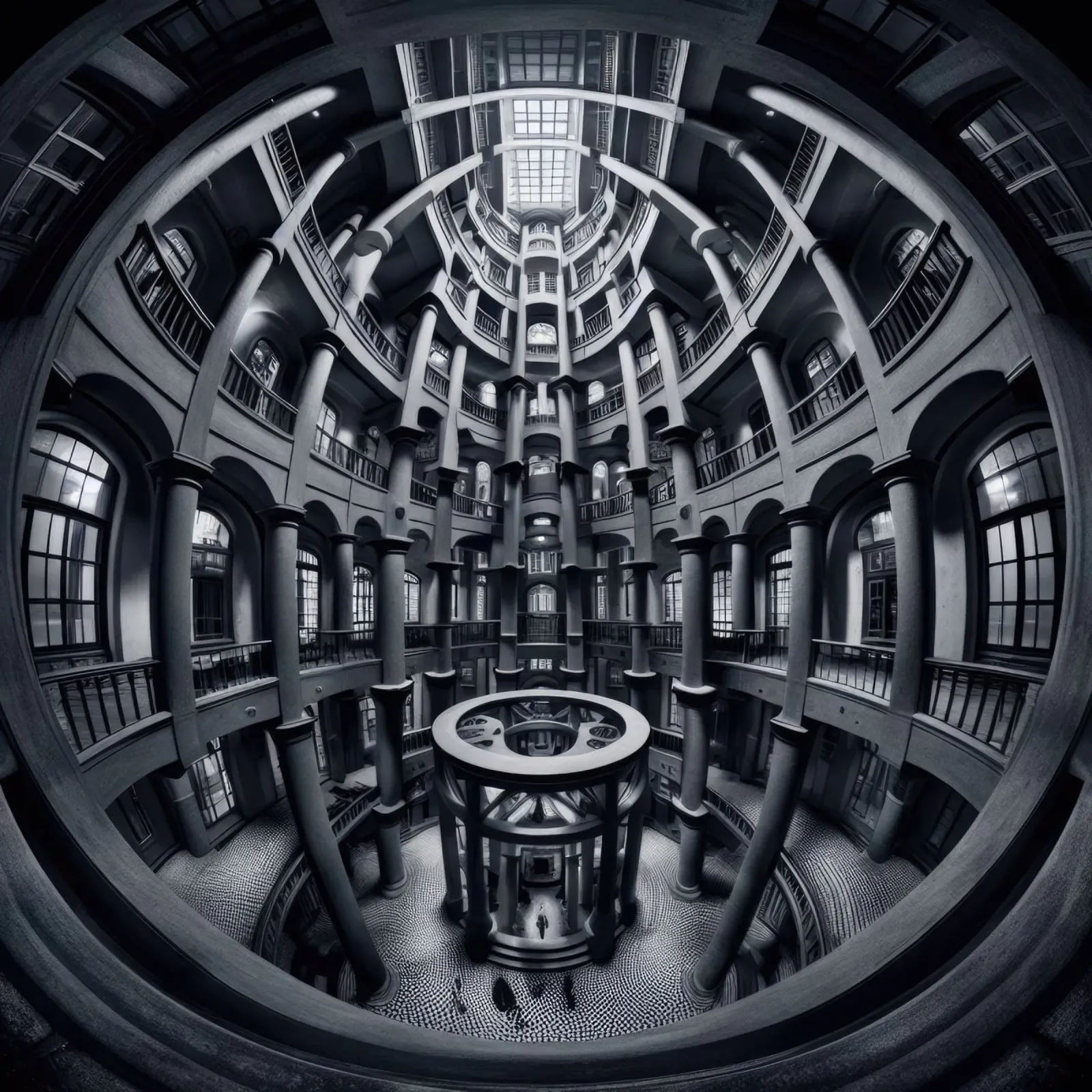 Sphere 052 - Symmetrical Architecture Backlit Folie von Spheres