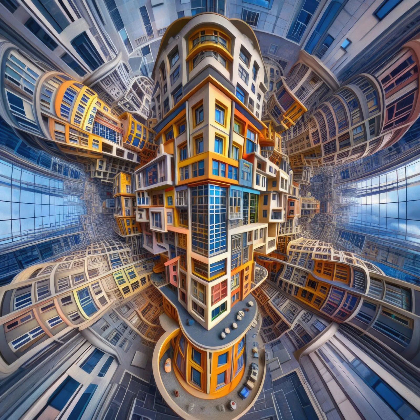 Sphere 053 - Futuristic Building Design With Vibrant Colors pellicola backlit da Spheres