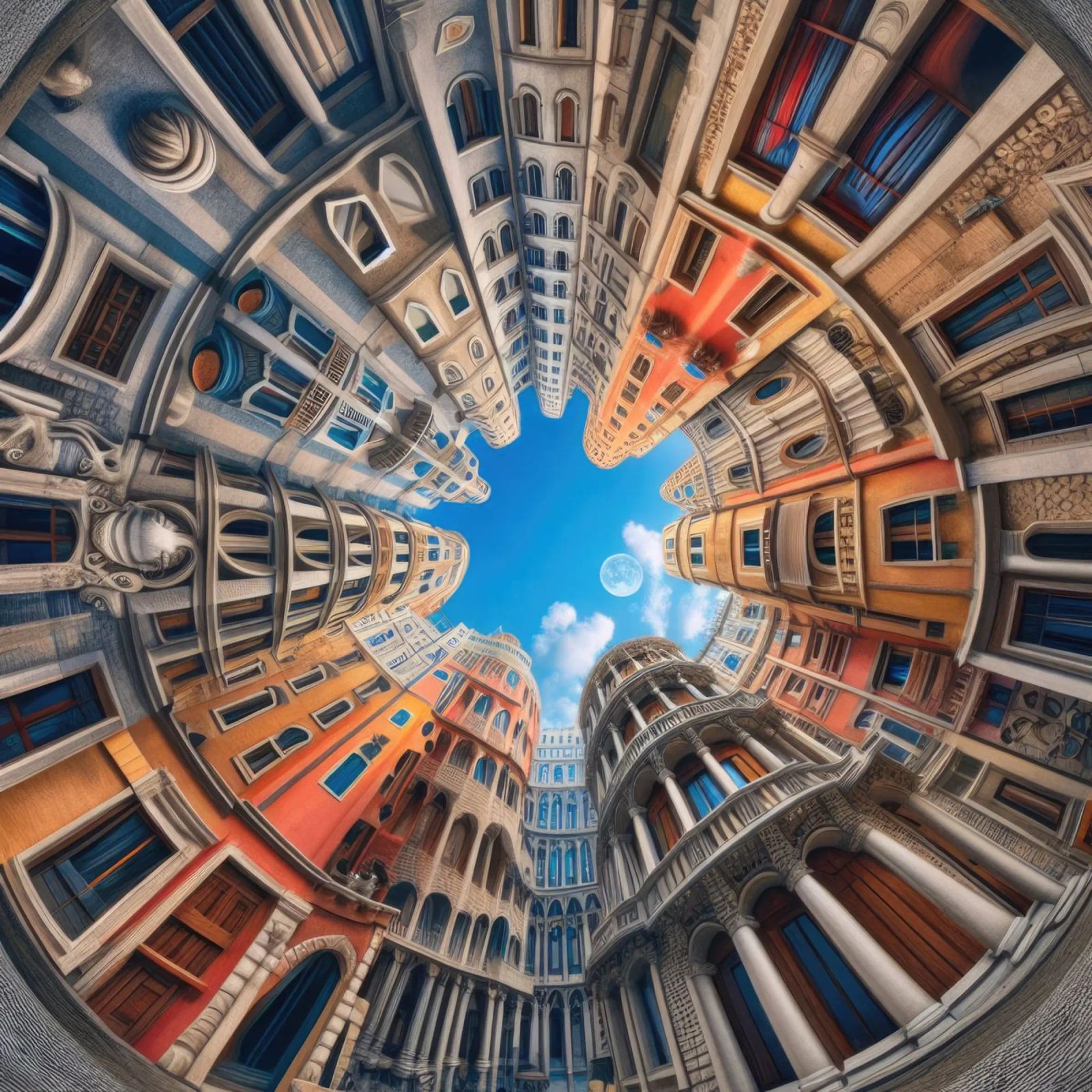 Sphere 054 - Circular Urban Skyline poster by Spheres