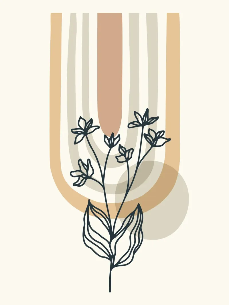 Design floreale Boho carta hahnemühle da Whole©