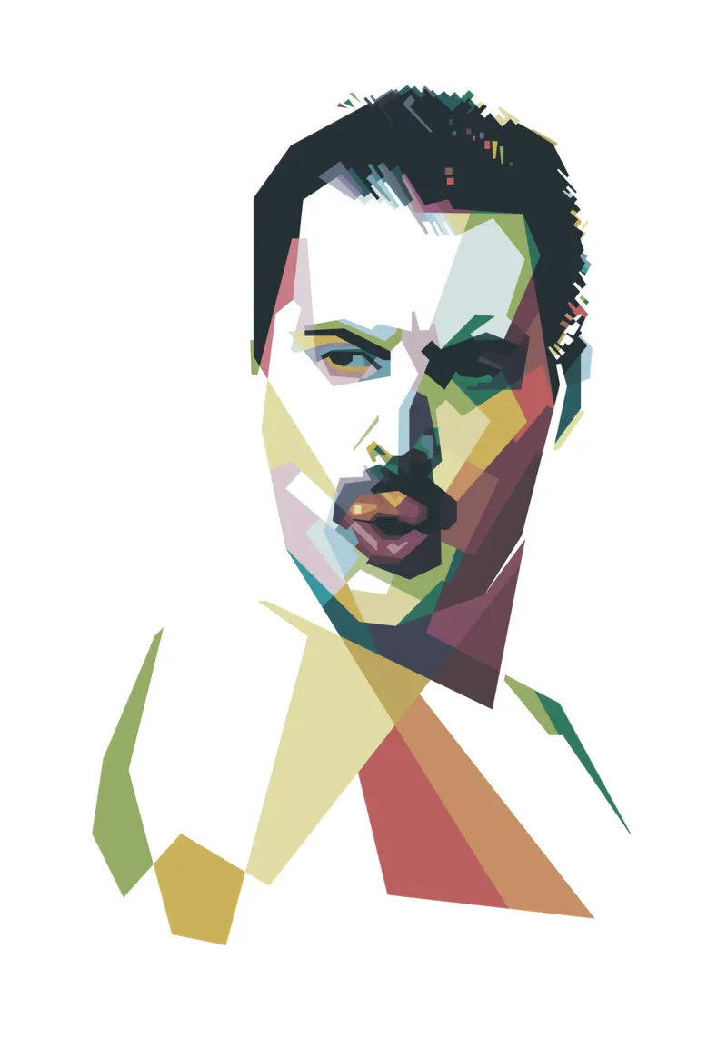 Freddie Legend poster con telaio in plastica da Alkahfsmart