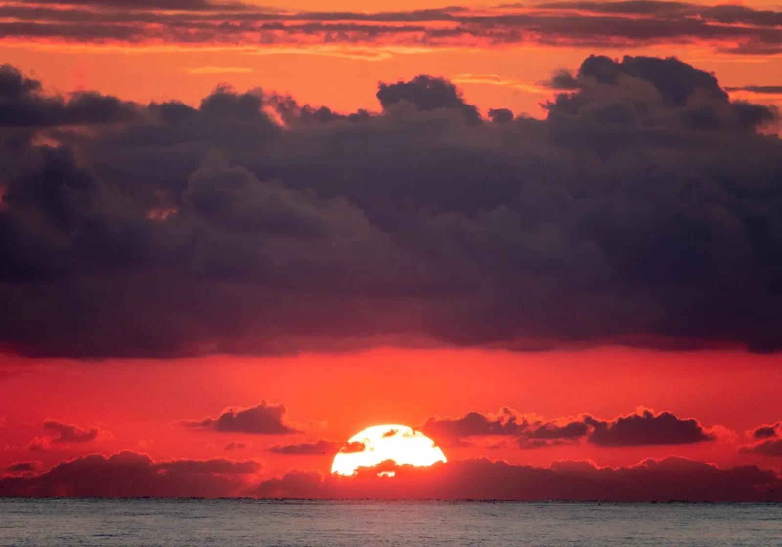 Tramonto al mare pellicola backlit da anderm