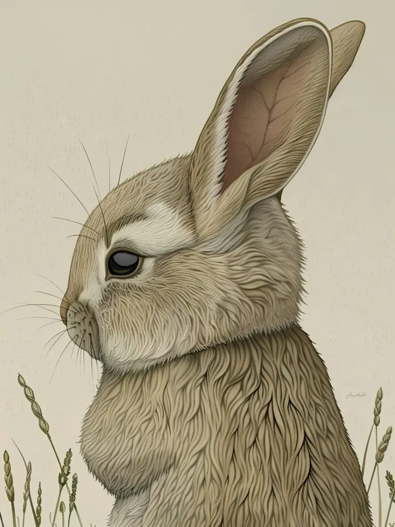 Conejito lienzo de Rustic Grace Studio 02