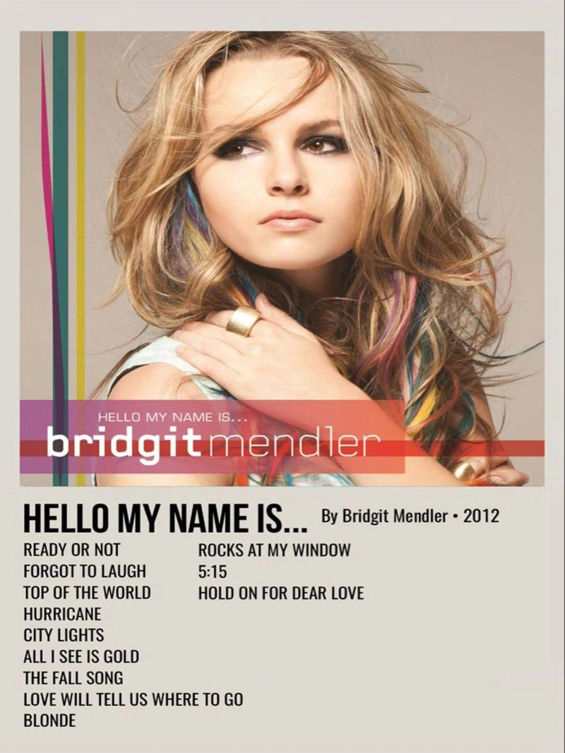 HELLO MY NAME IS... By Bridgit Mendler • 2012 pellicola backlit da SoundStudio
