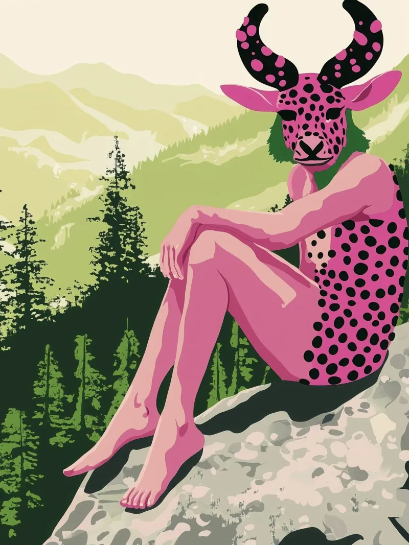 Escursione nella Foresta Nera | Folklore Pop Art surreale poster da Autofocus