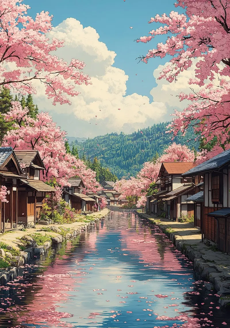 Japanese art print - Symphony of flowers acrylic glass by Ukiyo Visions