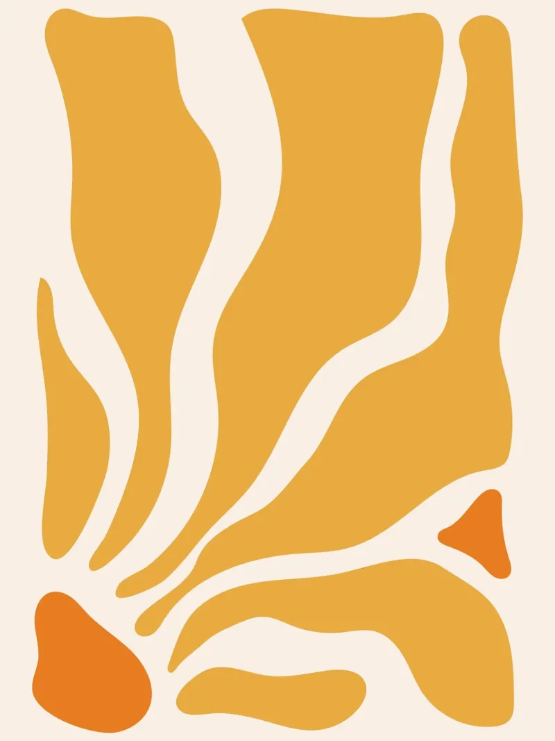 Linee astratte - design giallo-arancio pellicola backlit da Whole©