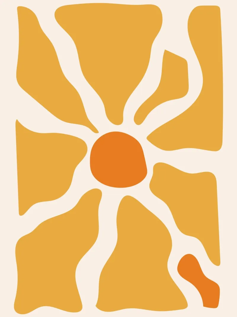Radiant design - yellow-orange art hahnemühle by Whole©