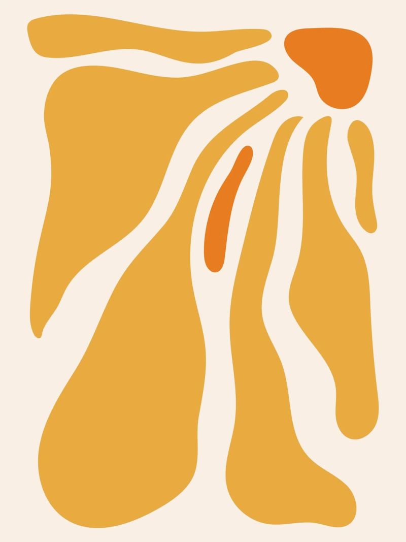 Calore astratto - design giallo-arancio poster da Whole©