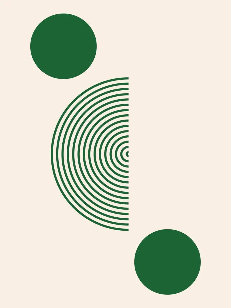 Geometria minimalista - design verde e bianco pellicola backlit da Whole©