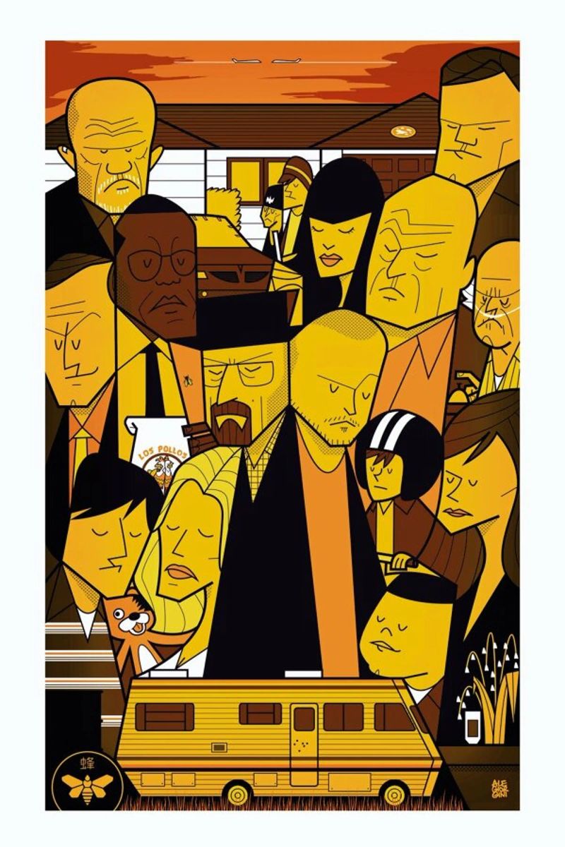 I'm the one who knocks - yellow version poster de Ale Giorgini