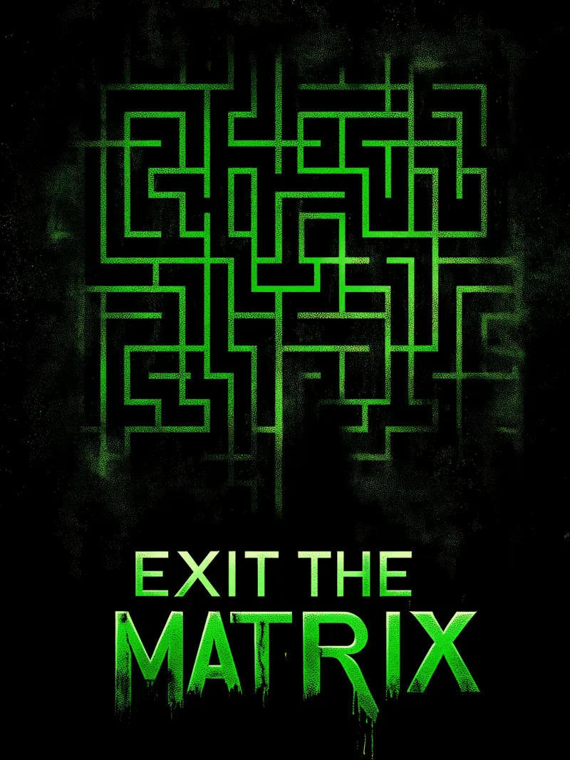Exit The Matrix | Green & Black for Phones, Stickers, Shirts pellicola backlit da Autofocus