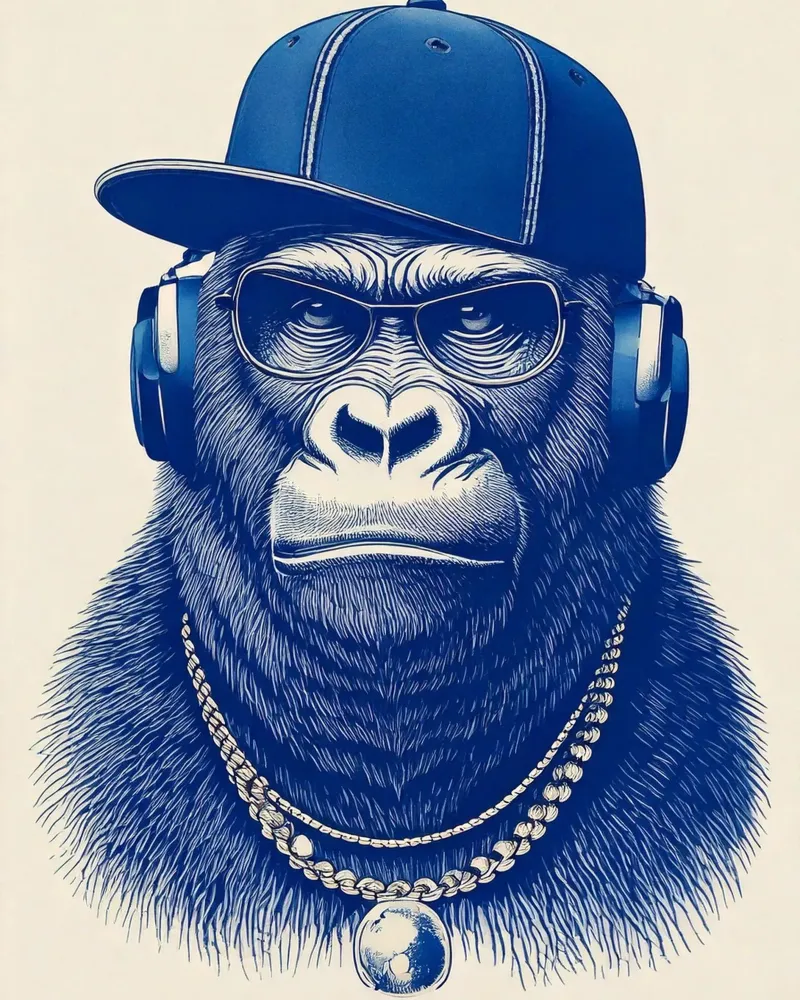 Blue Monkey alluminio dibond da tylerstudio