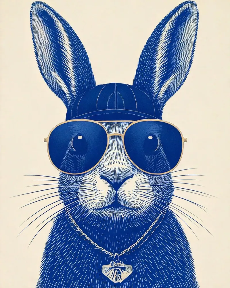 Blue rabbit plexiglass da tylerstudio