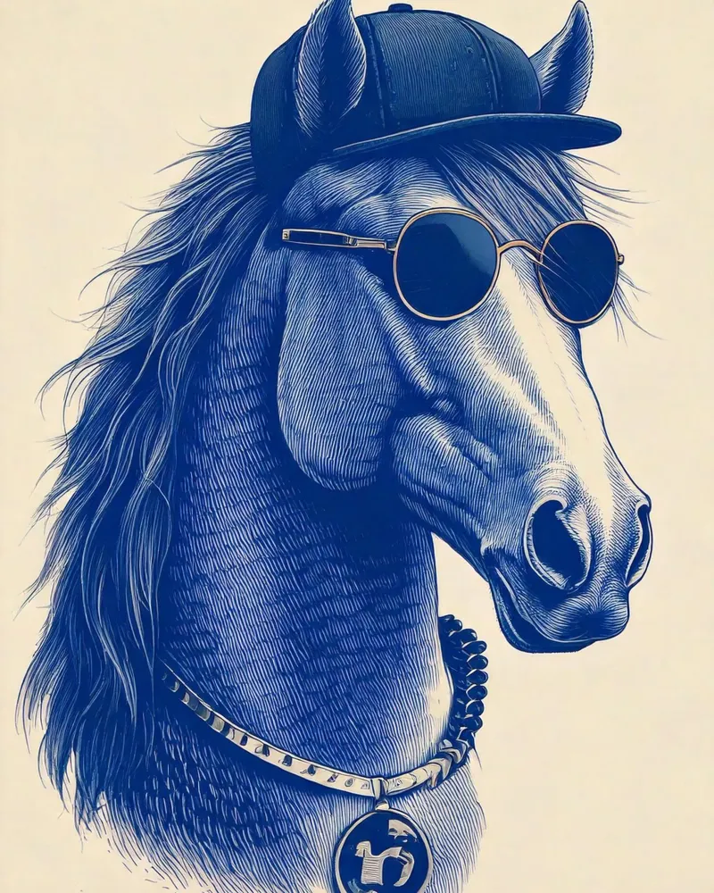 BLue horse plexiglass da tylerstudio