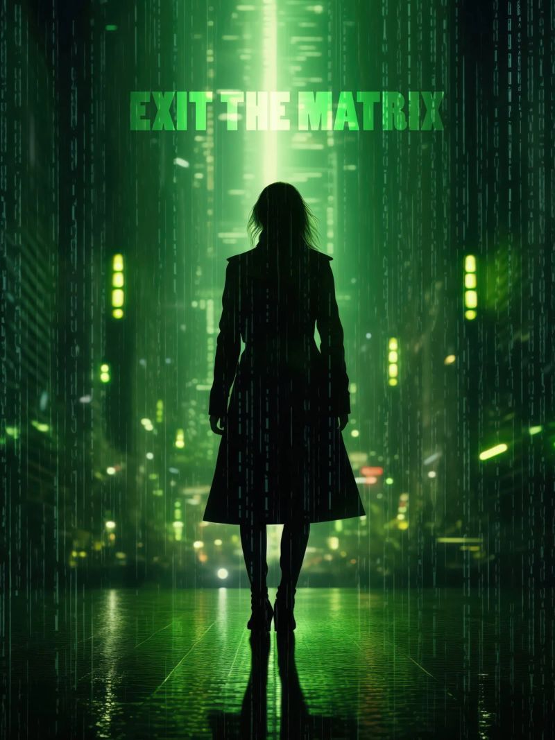 Exit The Matrix | Wall Art poster da Autofocus