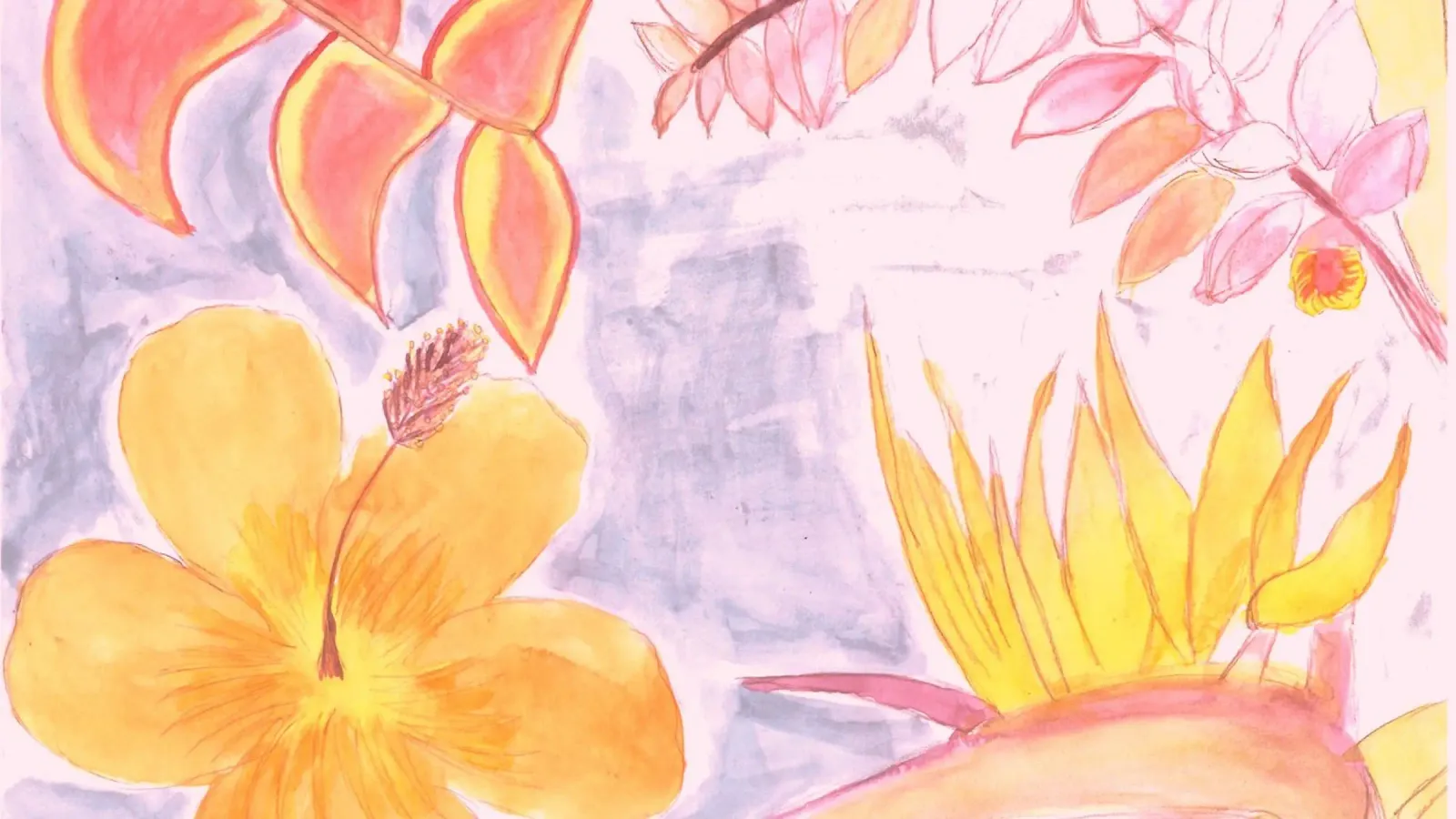 💡Néon Fleurs des îles 🏝️ carta hahnemühle da Riry Duwaa