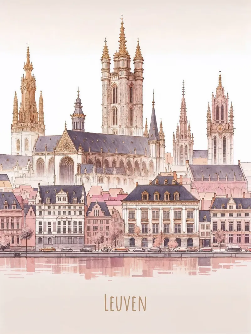 Punti di riferimento moderni e minimalisti della città di Leuven pellicola backlit da WijdevenDesign
