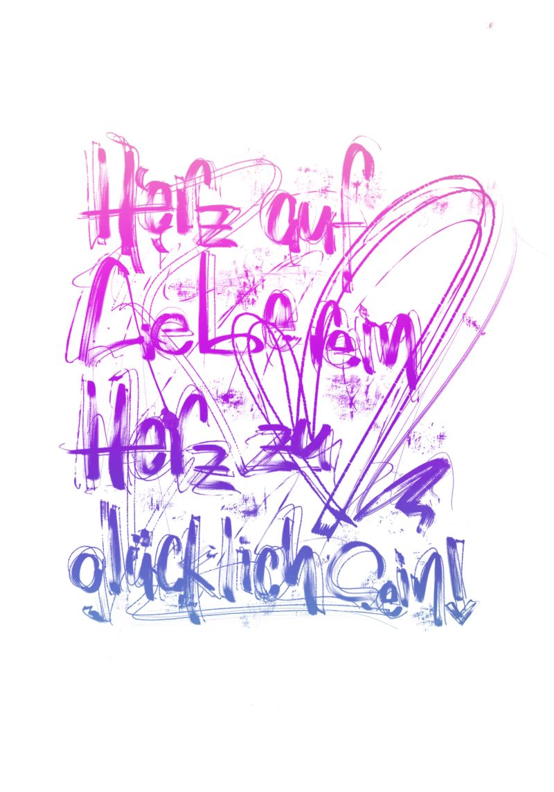 Liebe & Glück Poster von LIMITED EDITION LETTERS