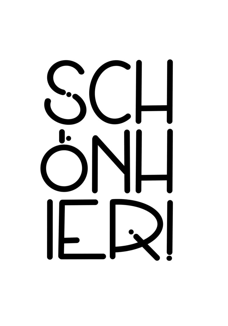 SCHÖN HIER! canvas by LIMITED EDITION LETTERS