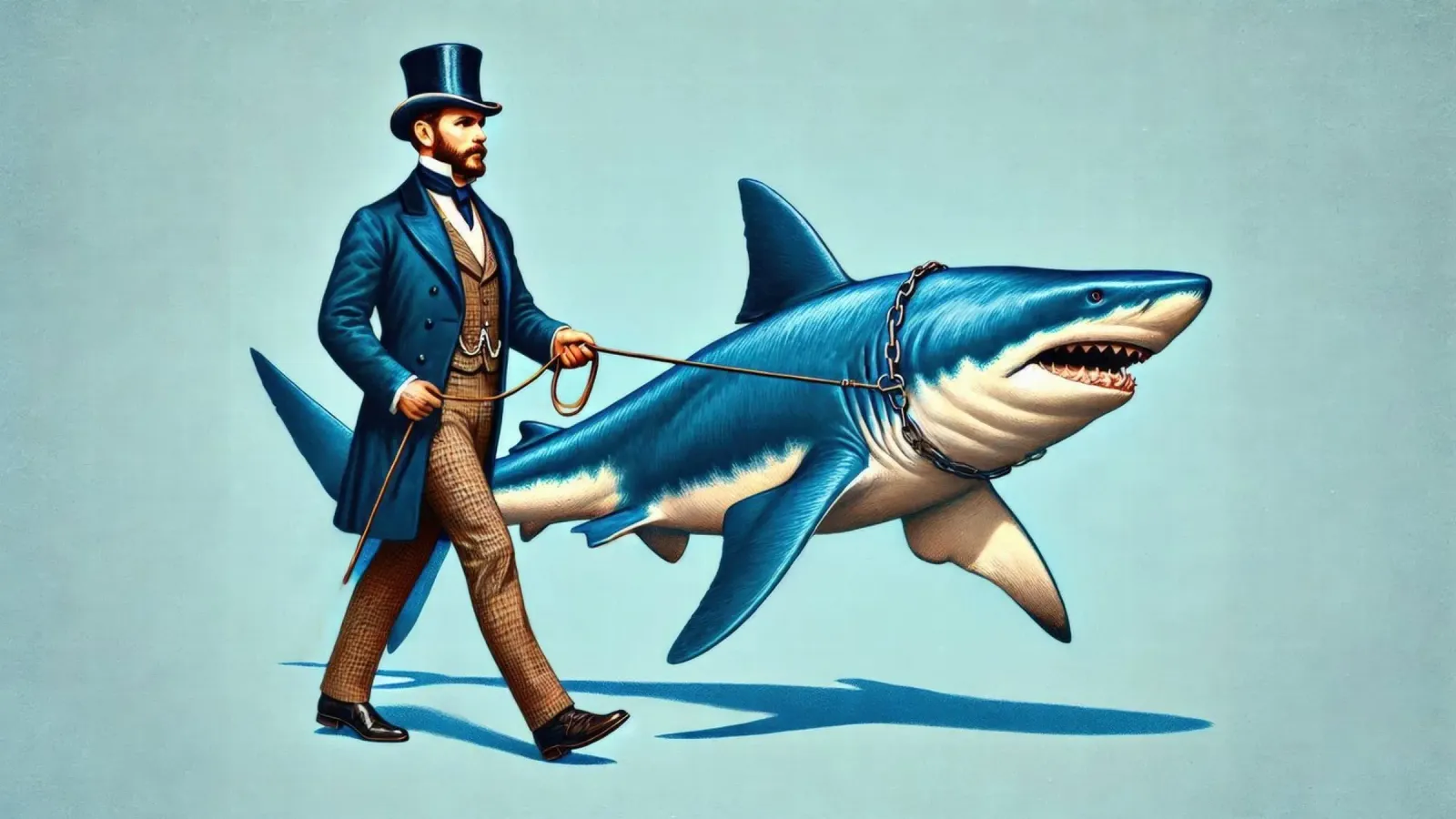 Walking the Shark pellicola backlit da Art Unleashed