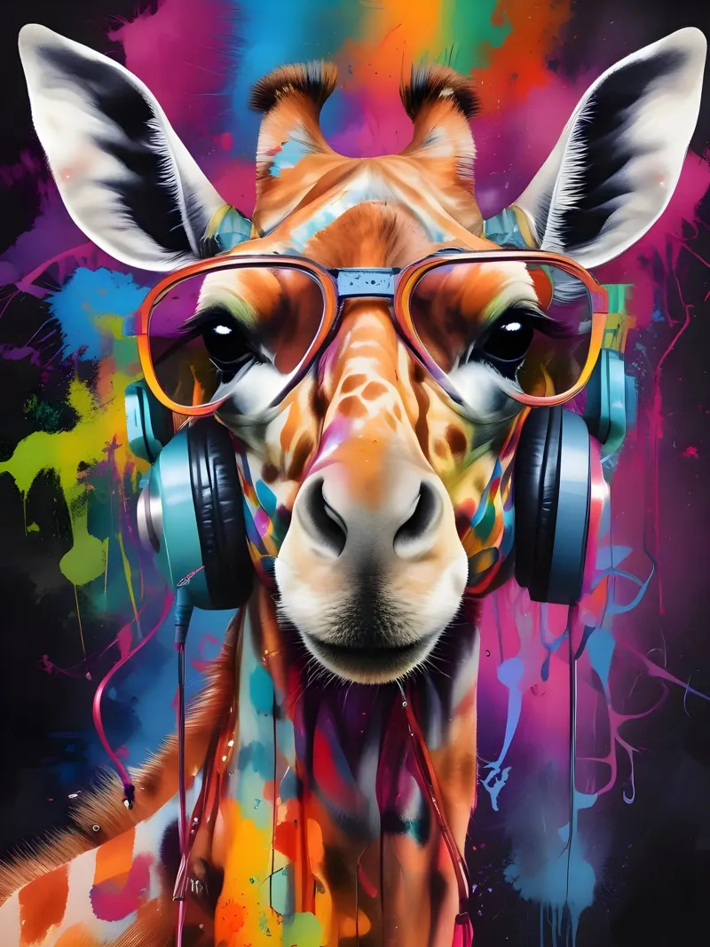 Giraffe music poster by MakArena