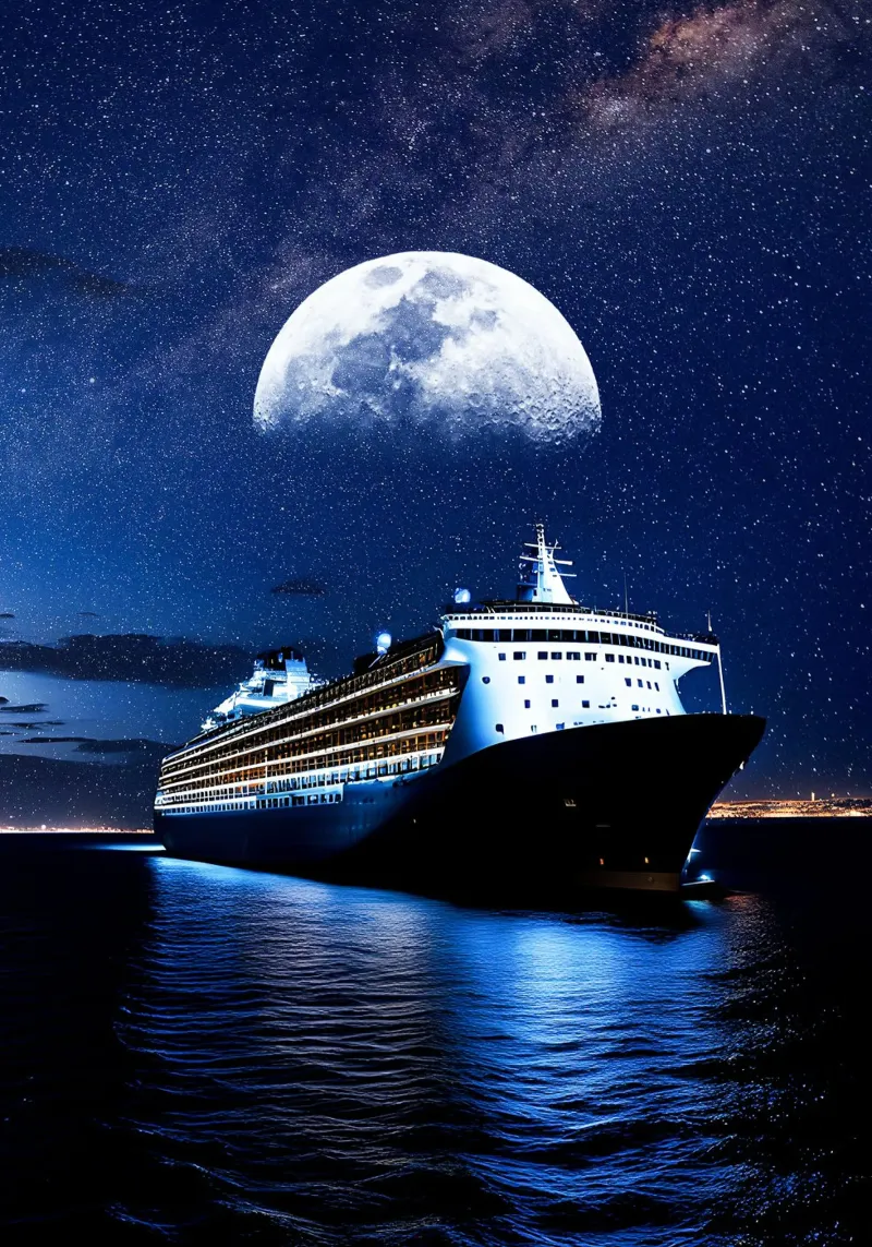 un luxueux bateau de croisière alu dibond de Berwies Artwork