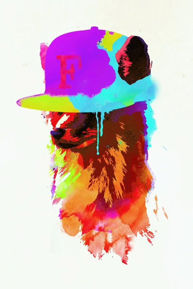 Foxey's favorite cap poster con telaio in plastica da Róbert Farkas