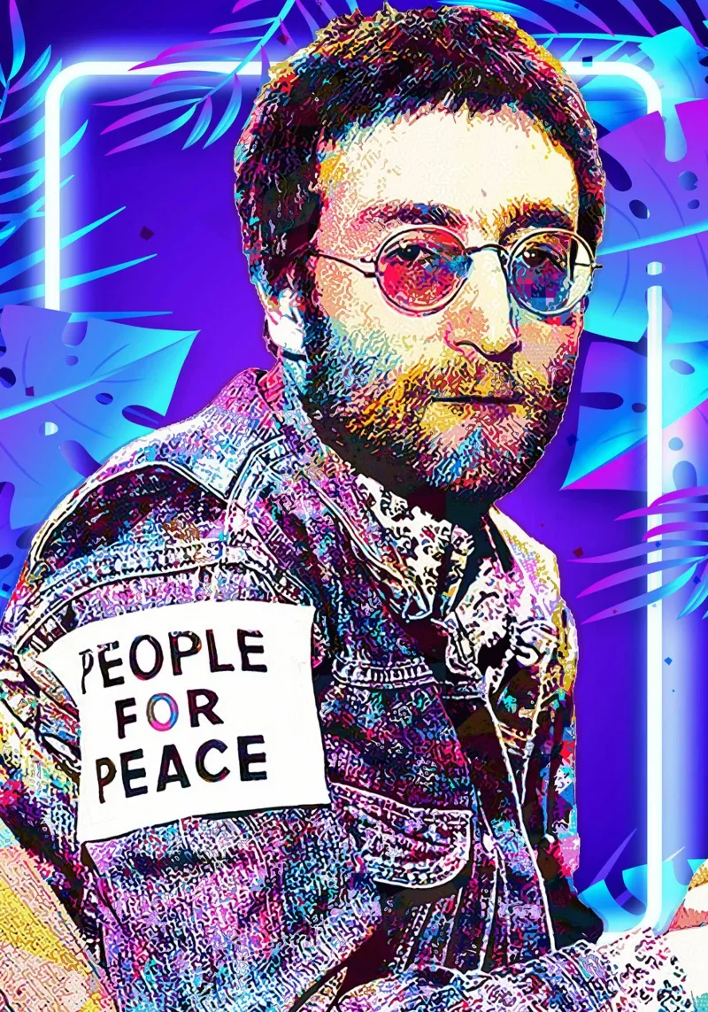 La storia di Lennon pellicola backlit da neonartroom