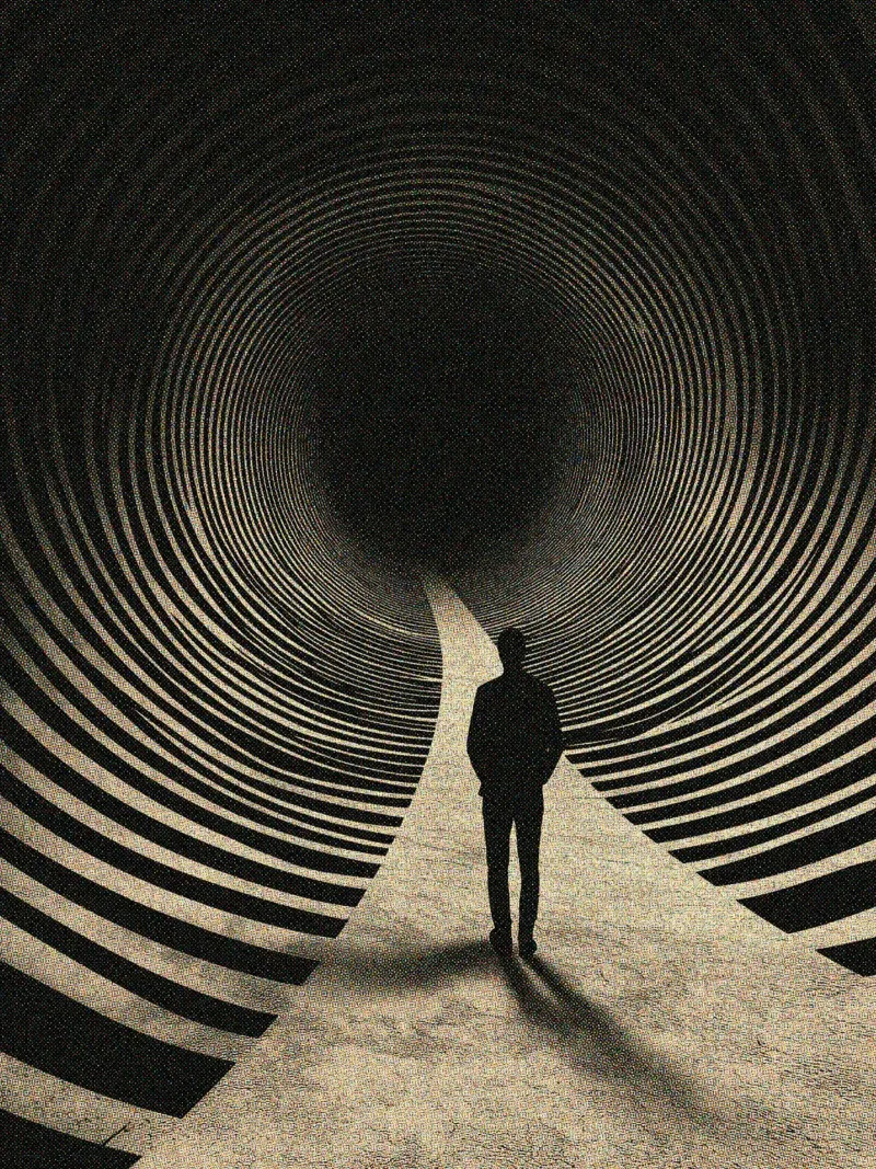 Optical Illusion Tunnel backlit film by Taudalpoi