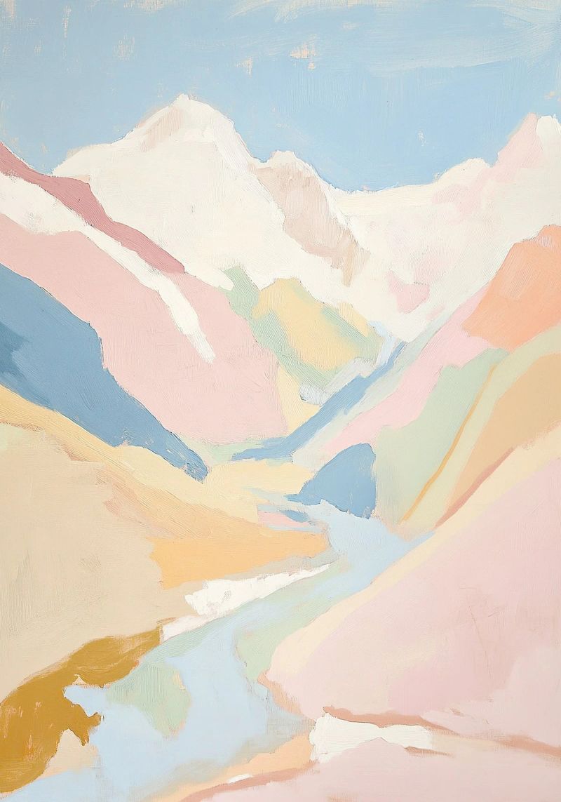 Mountains Abstract Pastel Fauvism Nature poster by Euphoria Theresa