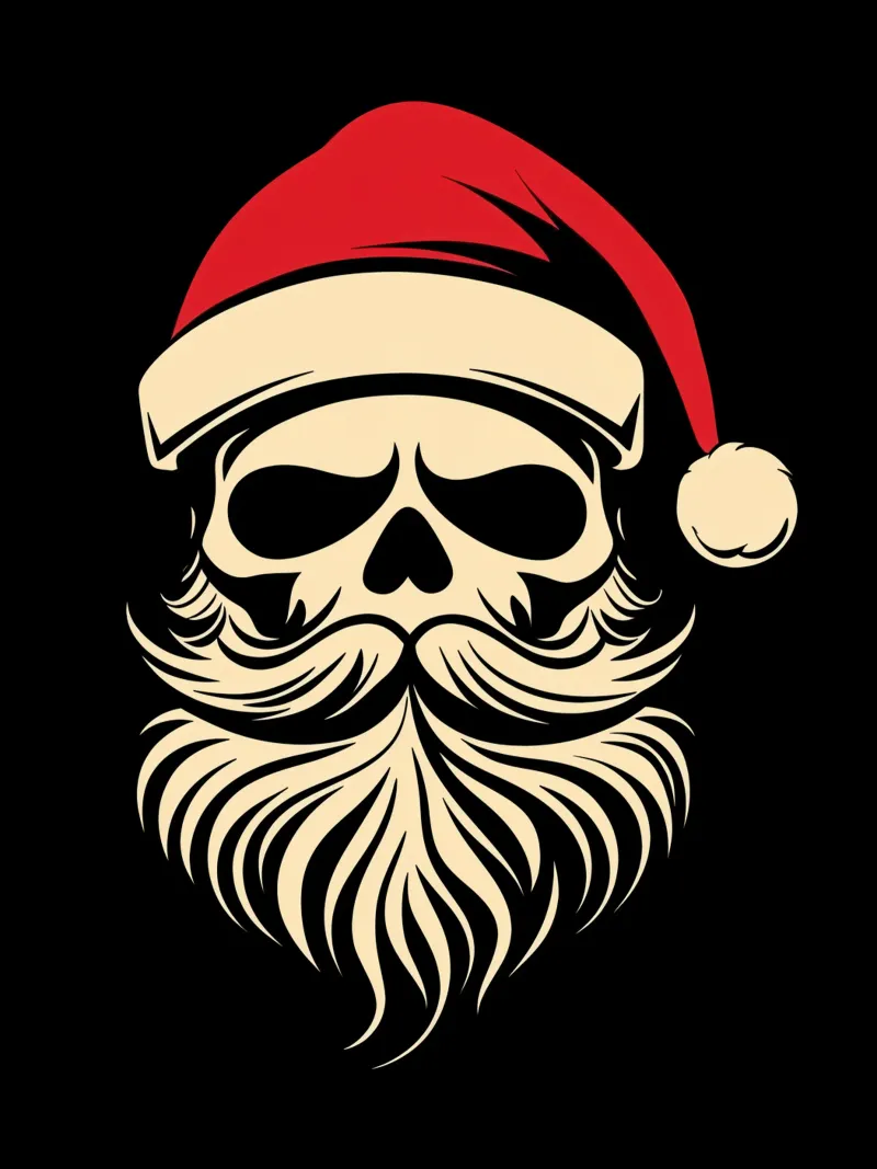 Cranio di Babbo Natale | Interpretazione natalizia provocatoria alluminio dibond da Autofocus