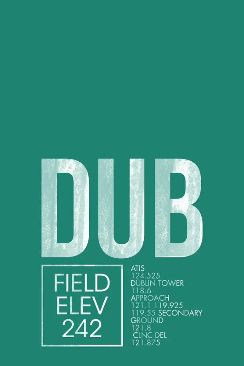 DUB Dublin canvas met Baklijst van 08left